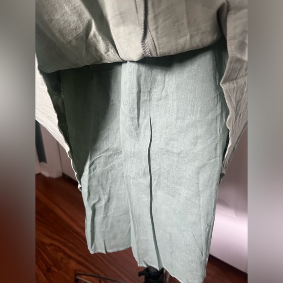 NWT Sage Green on/ off shoulder Dress - Picture 6 of 14